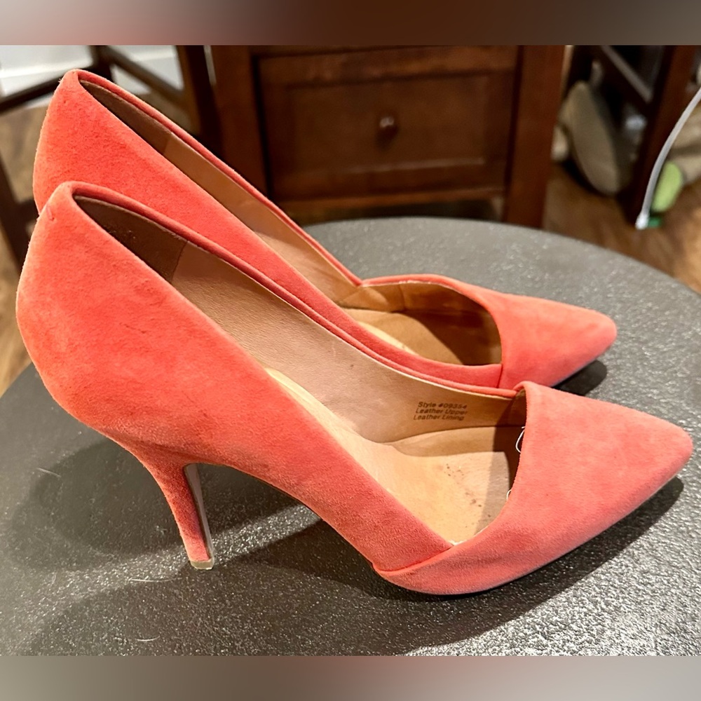 Madewell Mira Red Suede Heel